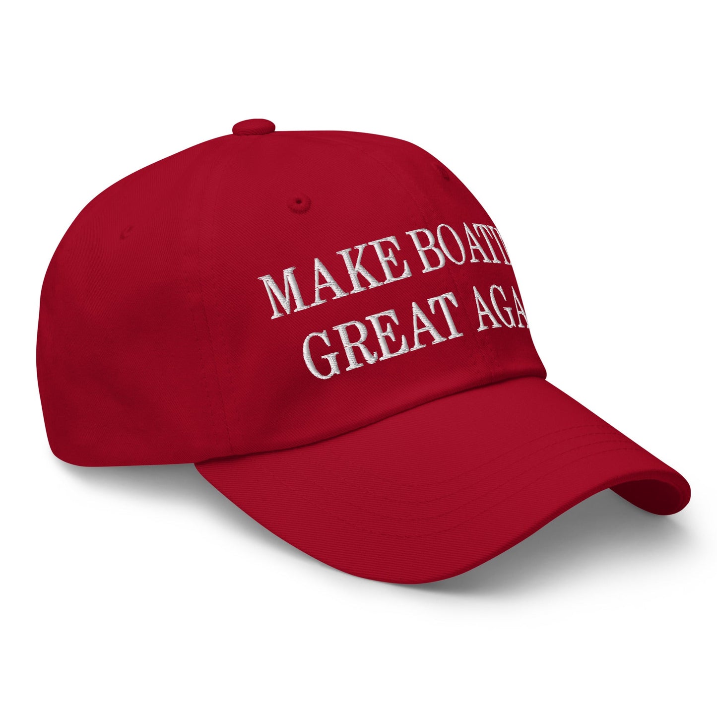 Make Boating Great Again Embroidered Dad Hat Cranberry