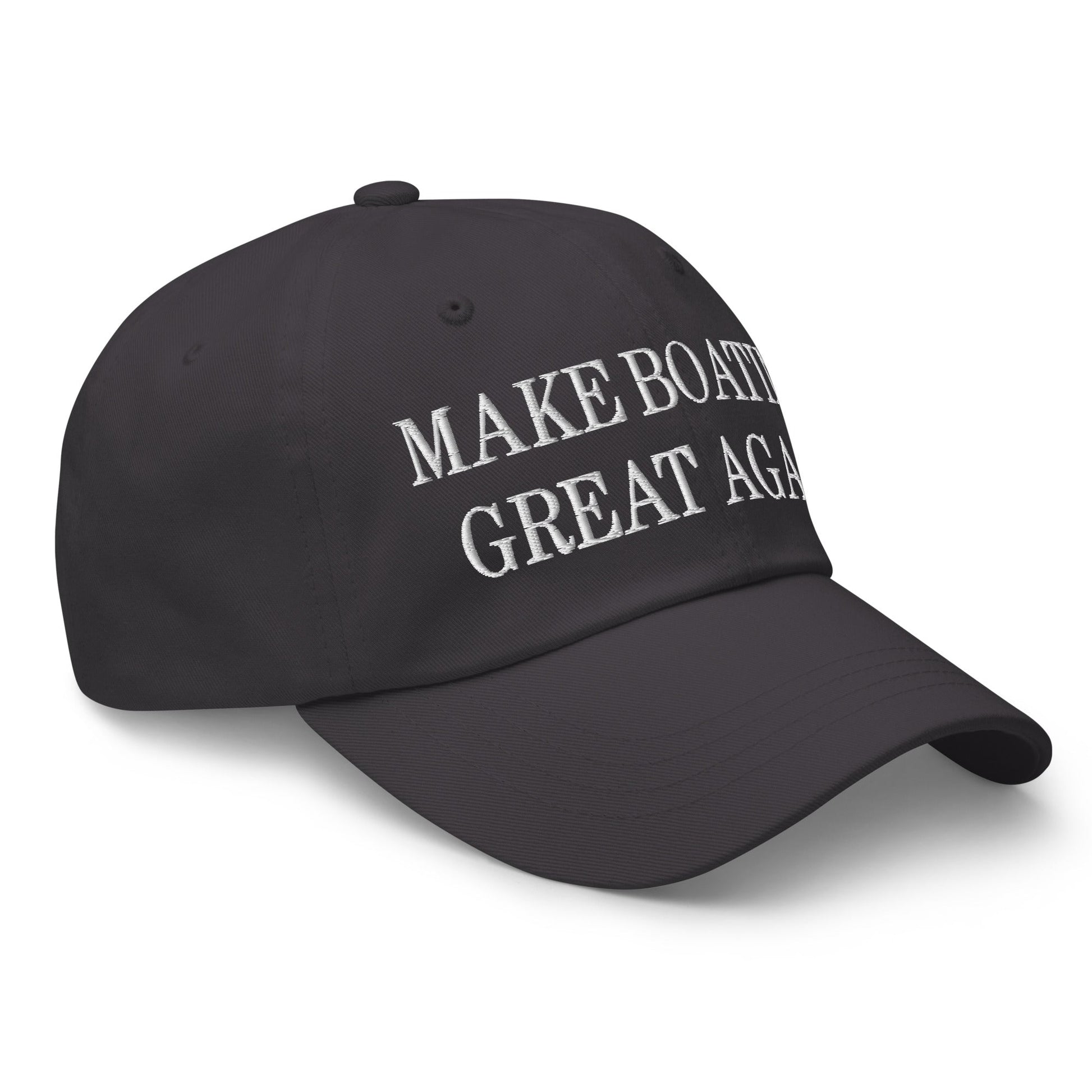 Make Boating Great Again Embroidered Dad Hat Dark Grey