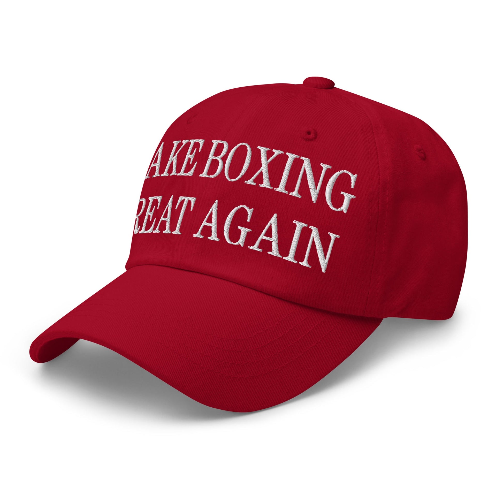 Make Boxing Great Again Embroidered Dad Hat Cranberry