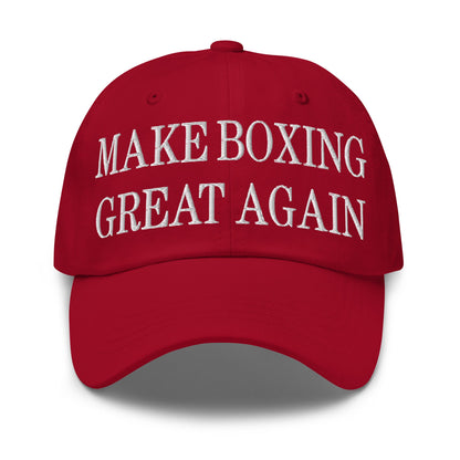 Make Boxing Great Again Embroidered Dad Hat Cranberry