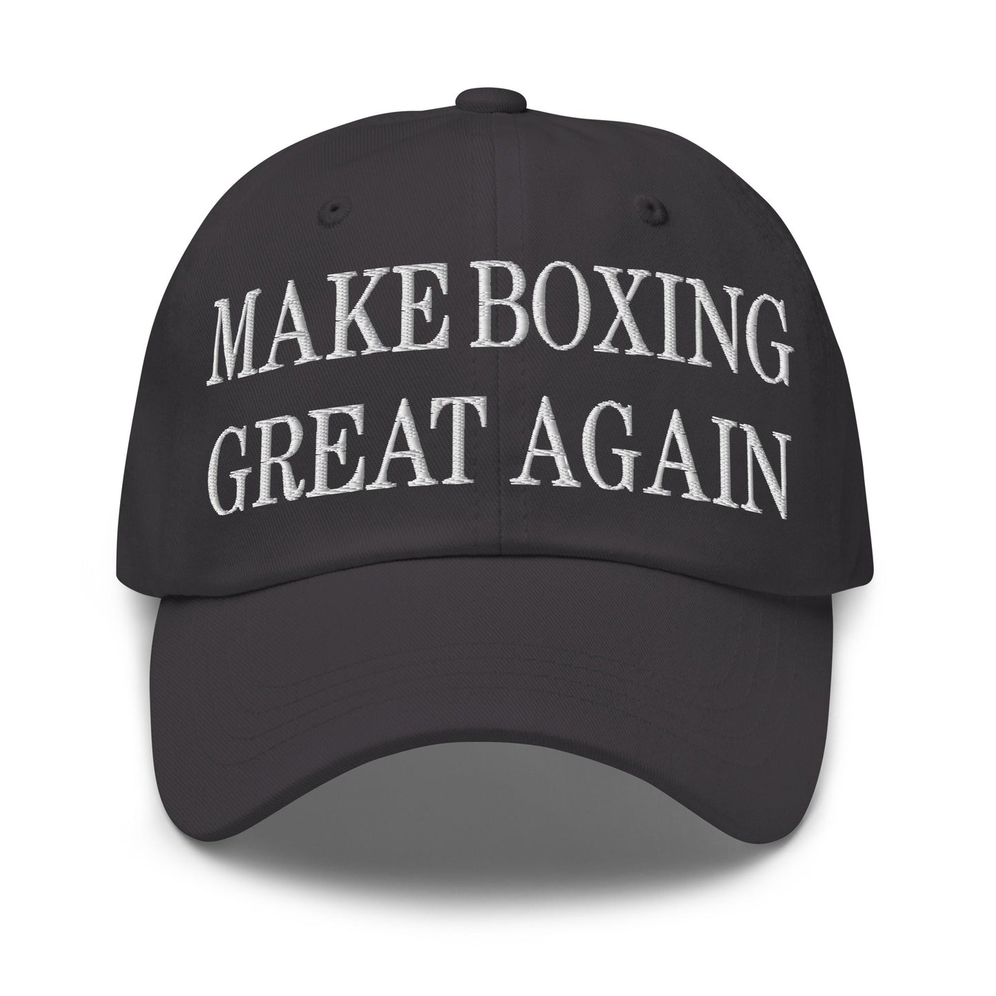 Make Boxing Great Again Embroidered Dad Hat Dark Grey