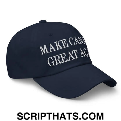 Make Canada Great Again Embroidered Dad Hat Navy