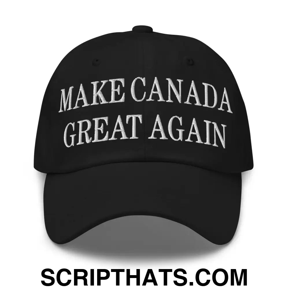 Make Canada Great Again Embroidered Dad Hat Black