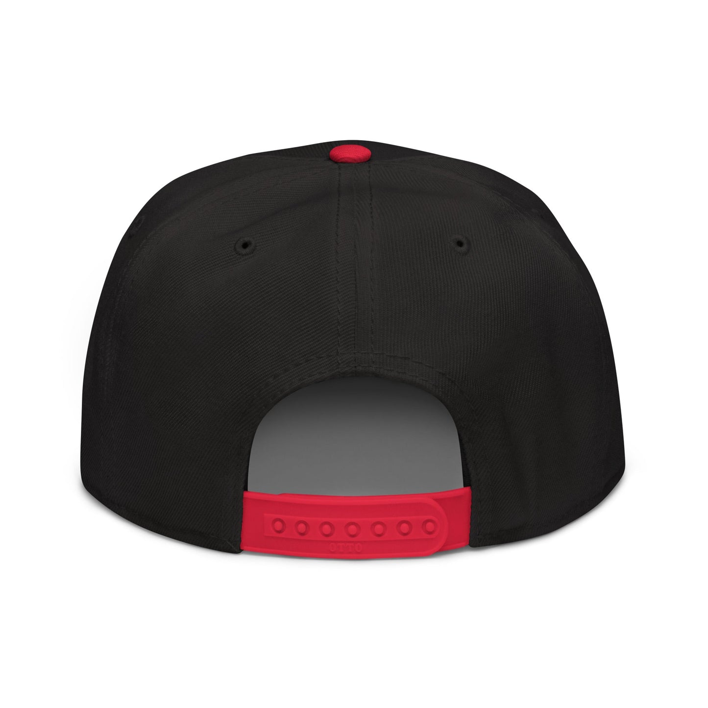 Make Cats Safe Again Embroidered Flat Brim Bill Snapback Hat Red Black Black