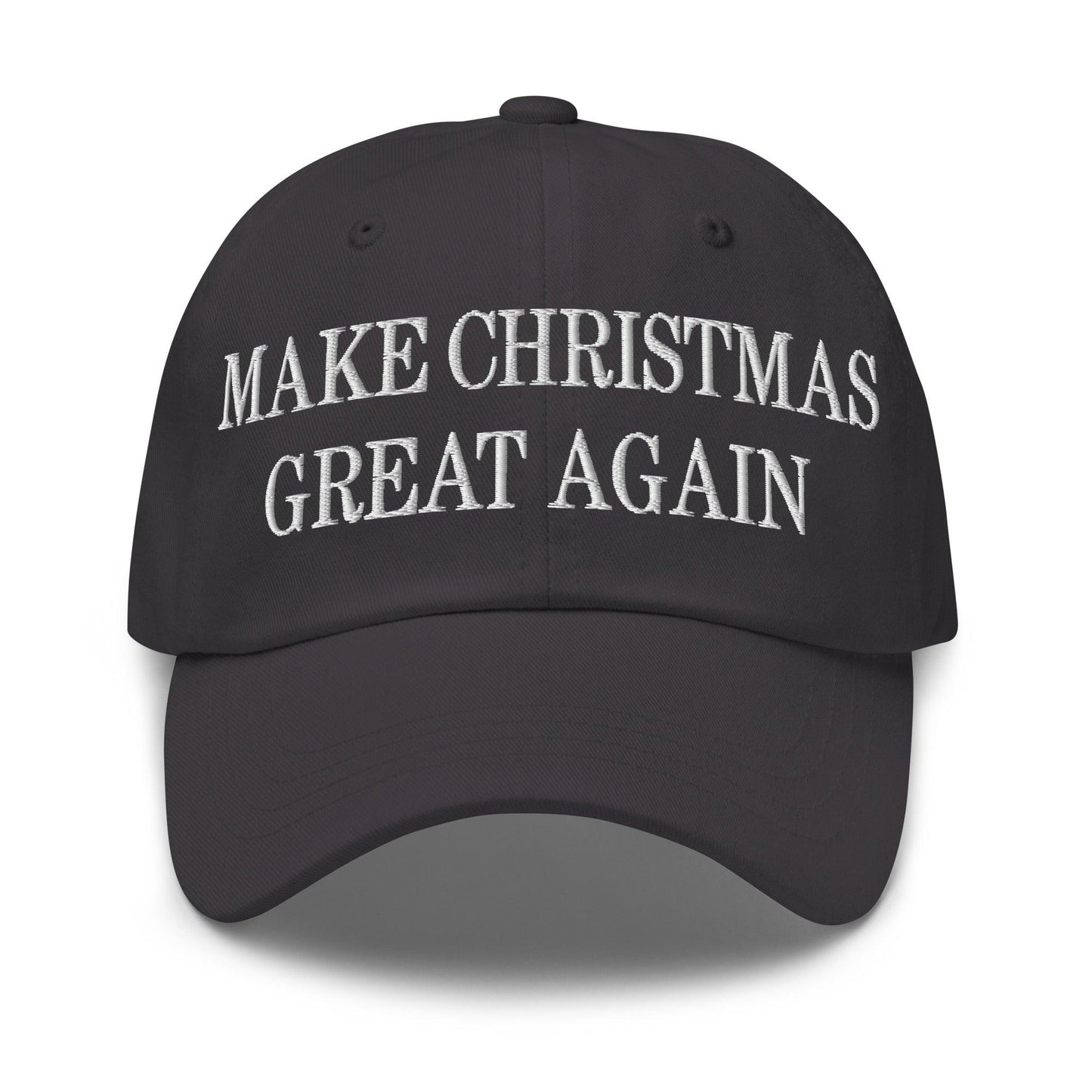 Make Christmas Great Again Embroidered Dad Hat Dark Grey