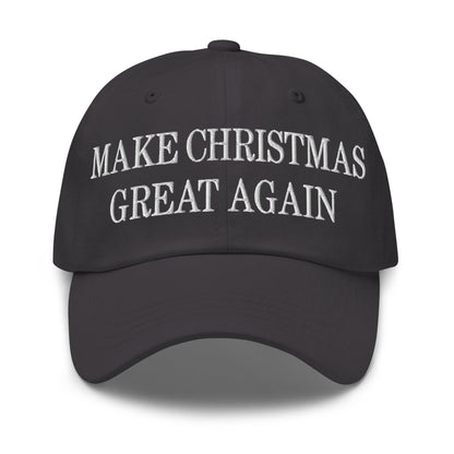 Make Christmas Great Again Embroidered Dad Hat Dark Grey