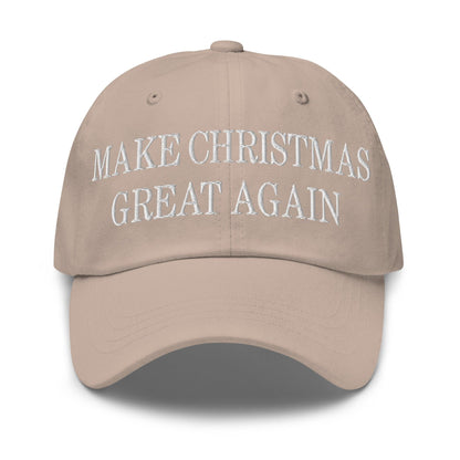 Make Christmas Great Again Embroidered Dad Hat Stone