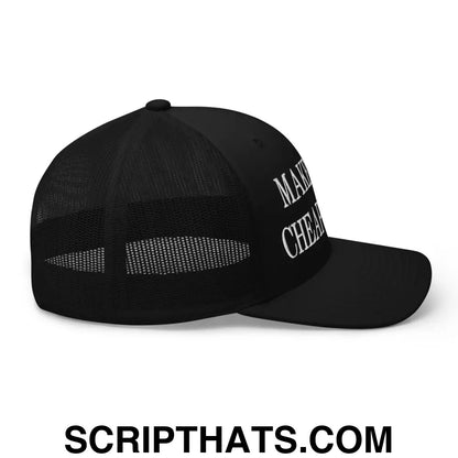 Make Eggs Cheap Again Embroidered Mesh Trucker Hat Black