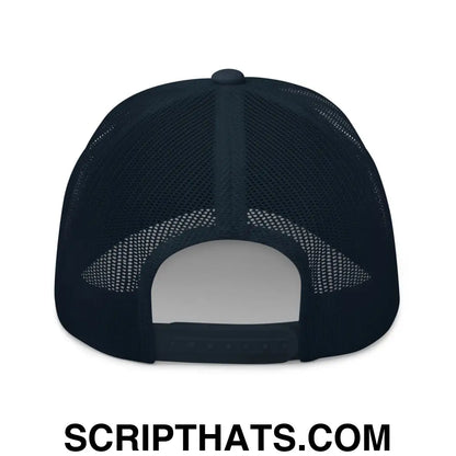 Make Eggs Cheap Again Embroidered Mesh Trucker Hat Navy