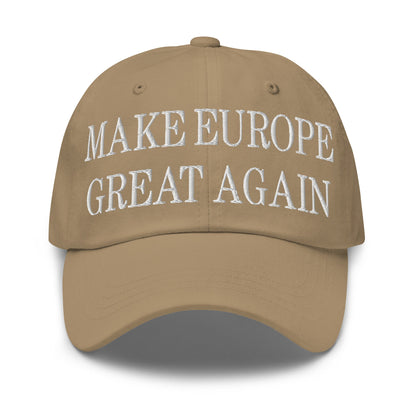 Make Europe Great Again Embroidered Dad Hat Khaki