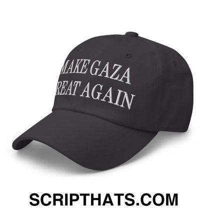 Make Gaza Great Again Embroidered Unstructured Dad Hat Dark Grey