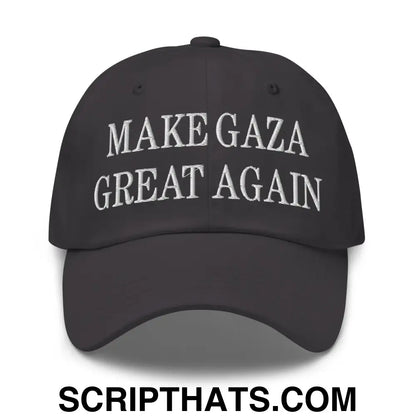 Make Gaza Great Again Embroidered Unstructured Dad Hat Dark Grey