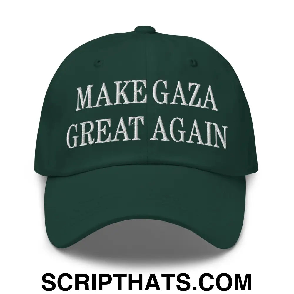 Make Gaza Great Again Embroidered Unstructured Dad Hat Spruce