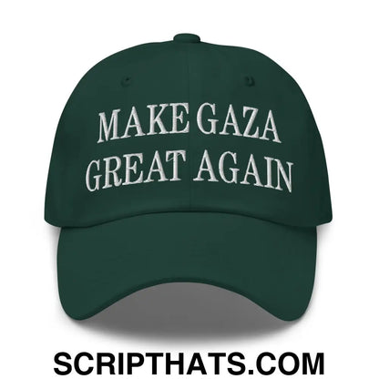 Make Gaza Great Again Embroidered Unstructured Dad Hat Spruce