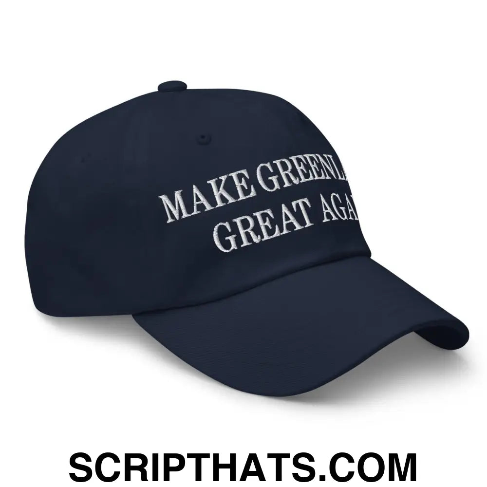 Make Greenland Great Again Embroidered Dad Hat Navy