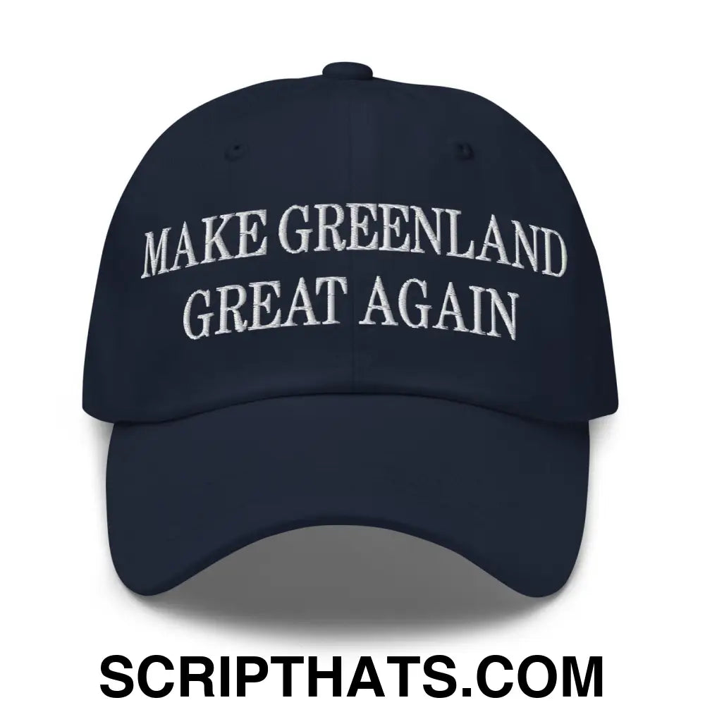 Make Greenland Great Again Embroidered Dad Hat Navy