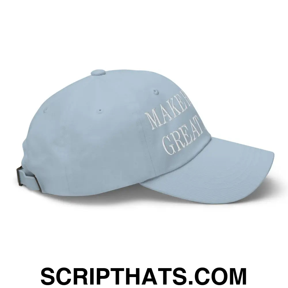 Make Hockey Great Again Embroidered Dad Hat Light Blue