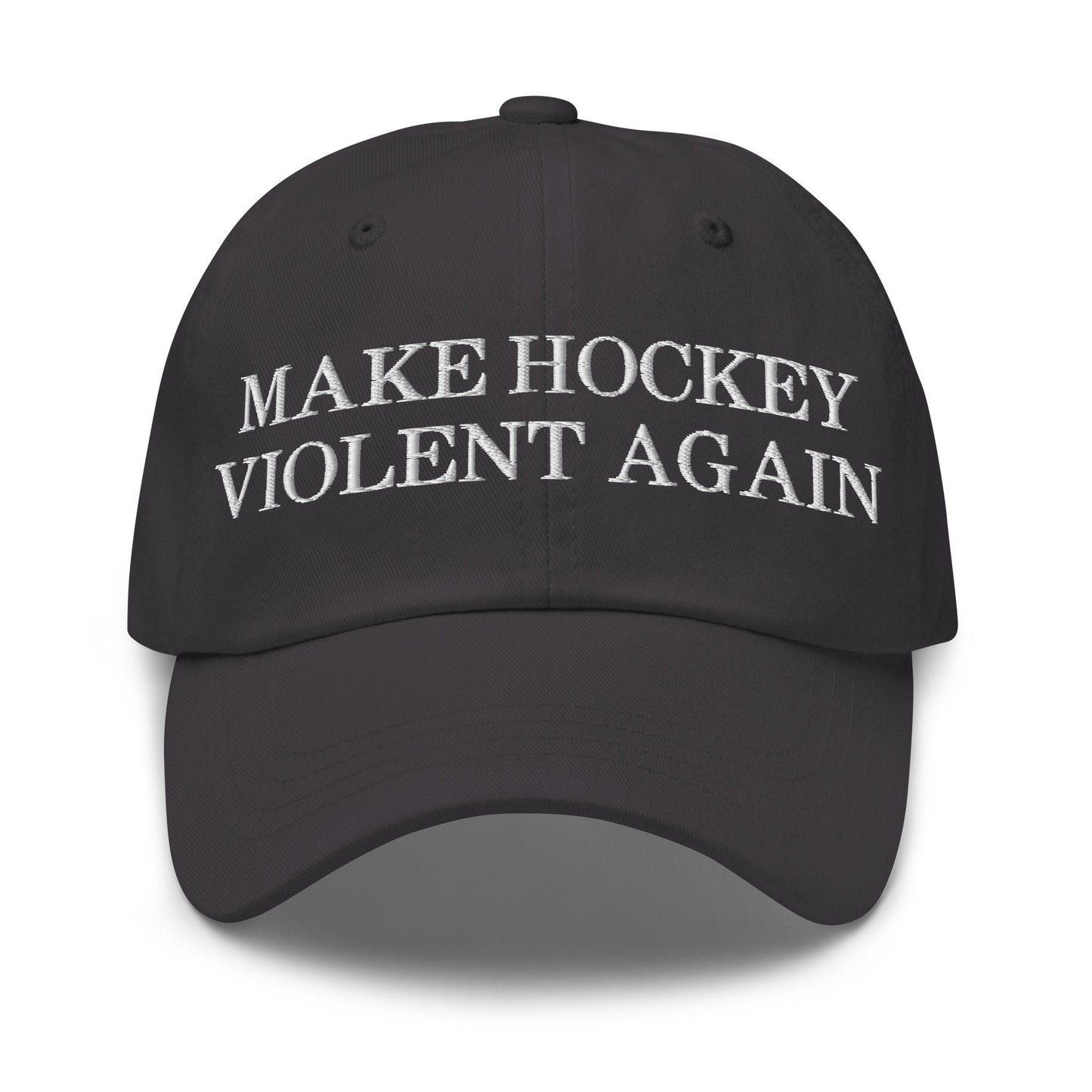 Make Hockey Violent Again Dad Hat Dark Grey