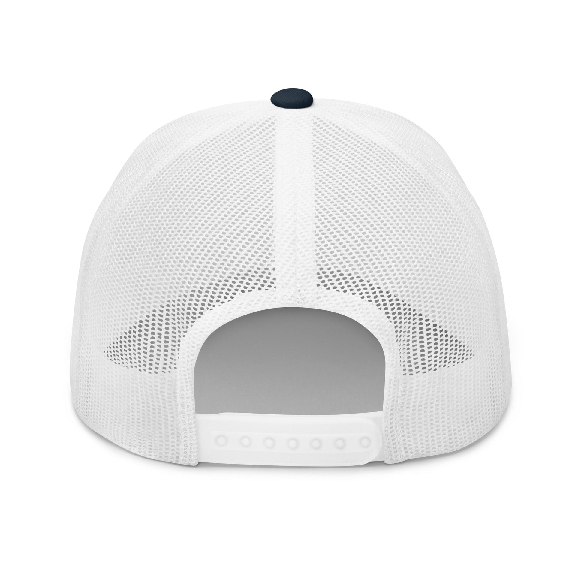 Make Housing Affordable Again Embroidered Mesh Trucker Hat Navy White