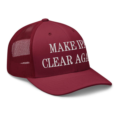 Make IPA Clear Again Embroidered Mesh Trucker Hat Cranberry