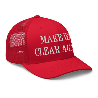 Make IPA Clear Again Embroidered Mesh Trucker Hat Red