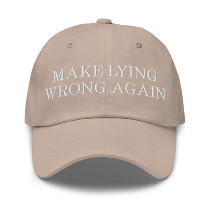 Make Lying Wrong Again Dad Hat Stone