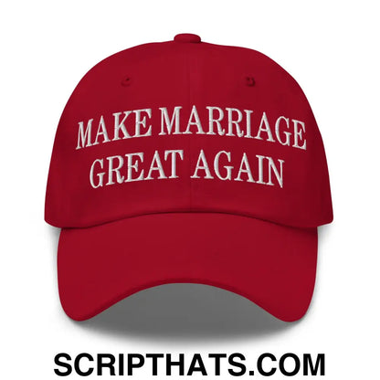 Make Marriage Great Again Embroidered Dad Hat Cranberry