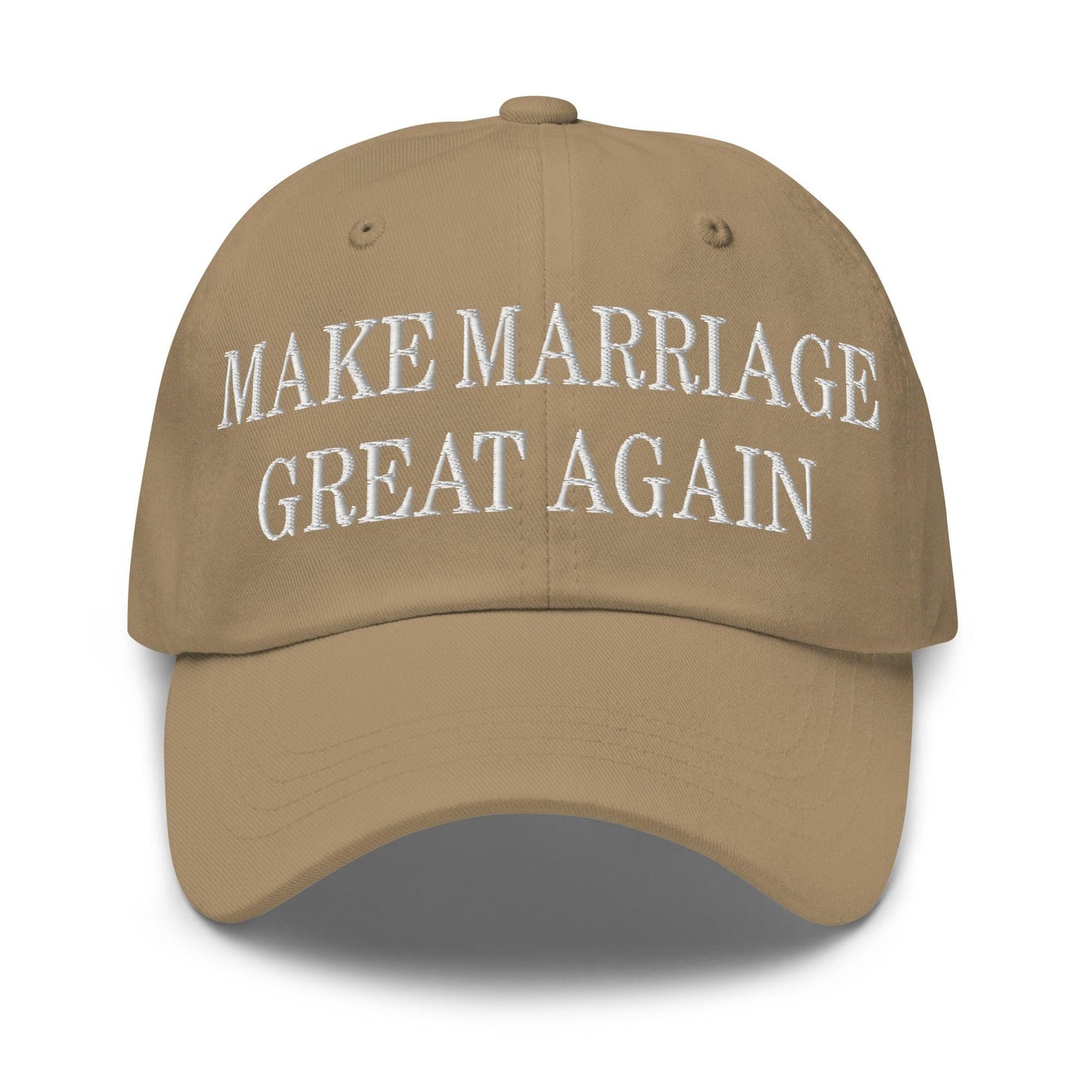 Make Marriage Great Again Embroidered Dad Hat Khaki