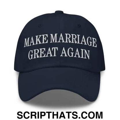 Make Marriage Great Again Embroidered Dad Hat Navy