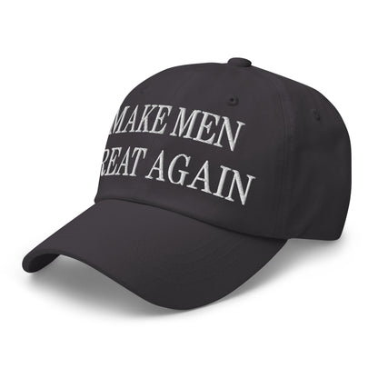 Make Men Great Again Embroidered Dad Hat Dark Grey