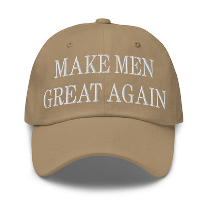 Make Men Great Again Embroidered Dad Hat Khaki