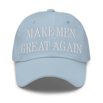 Make Men Great Again Embroidered Dad Hat Light Blue