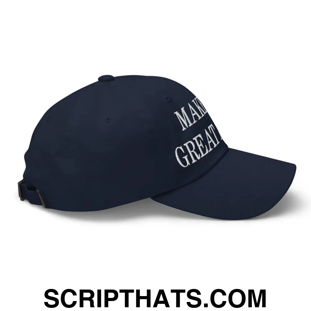 Make Oil Great Again Embroidered Dad Hat Navy