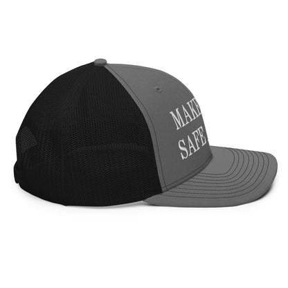 Make Pets Safe Again Embroidered Classic Mesh Trucker Hat Charcoal Black