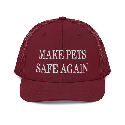 Make Pets Safe Again Embroidered Classic Mesh Trucker Hat Cardinal