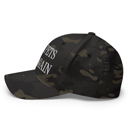 Make Pets Safe Again Embroidered Stretch Fit Baseball Hat Multicam Black