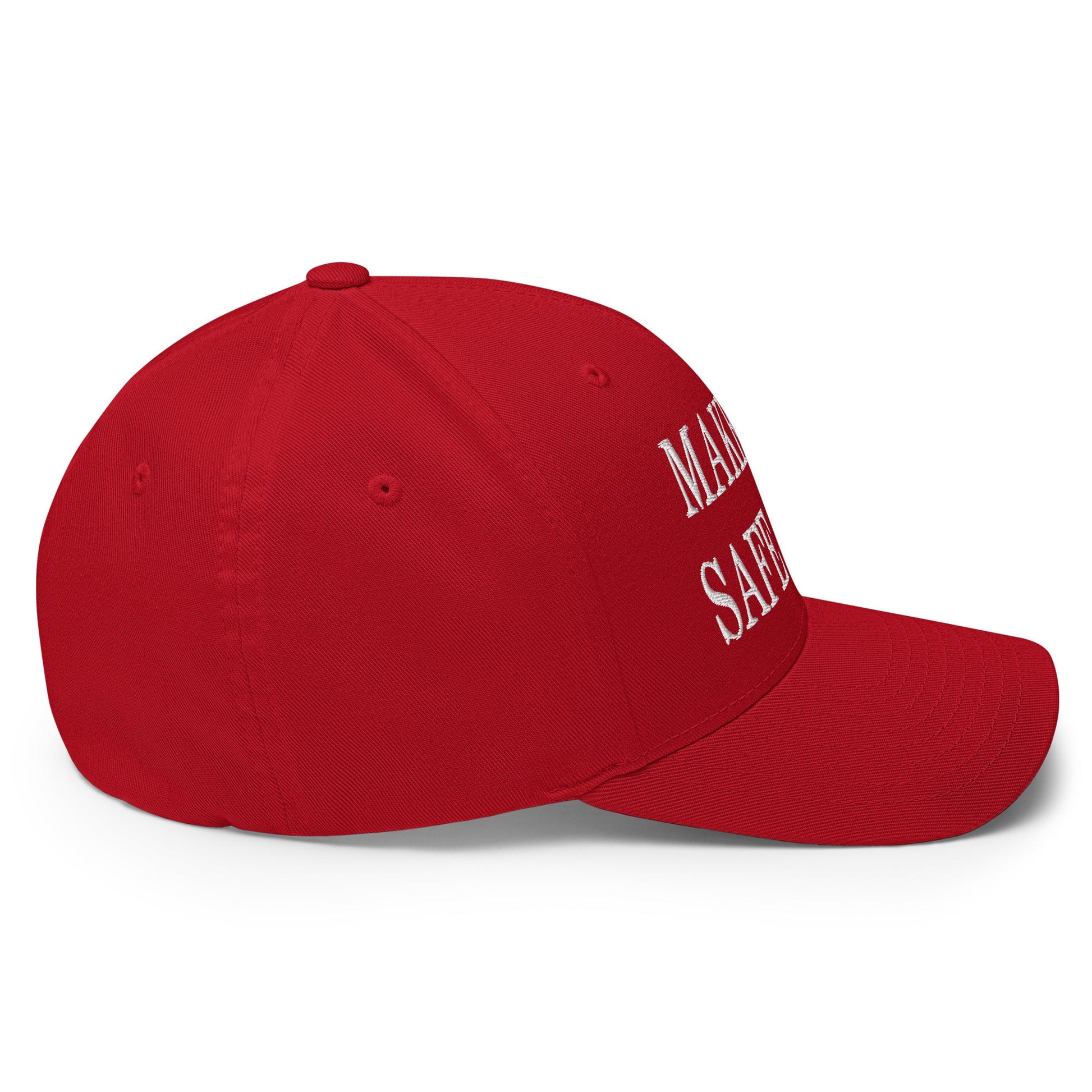 Make Pets Safe Again Embroidered Stretch Fit Baseball Hat Red