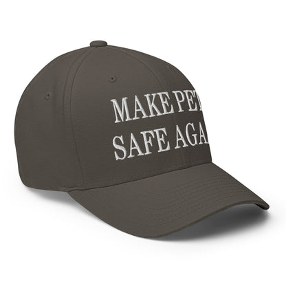 Make Pets Safe Again Embroidered Stretch Fit Baseball Hat Dark Grey