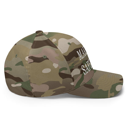 Make Pets Safe Again Embroidered Stretch Fit Baseball Hat Multicam Green