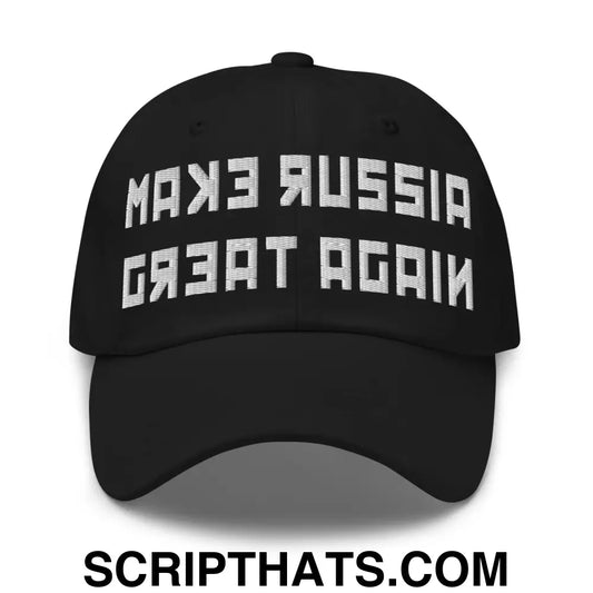 Make Russia Great Again Embroidered Unstructured Dad Hat Black