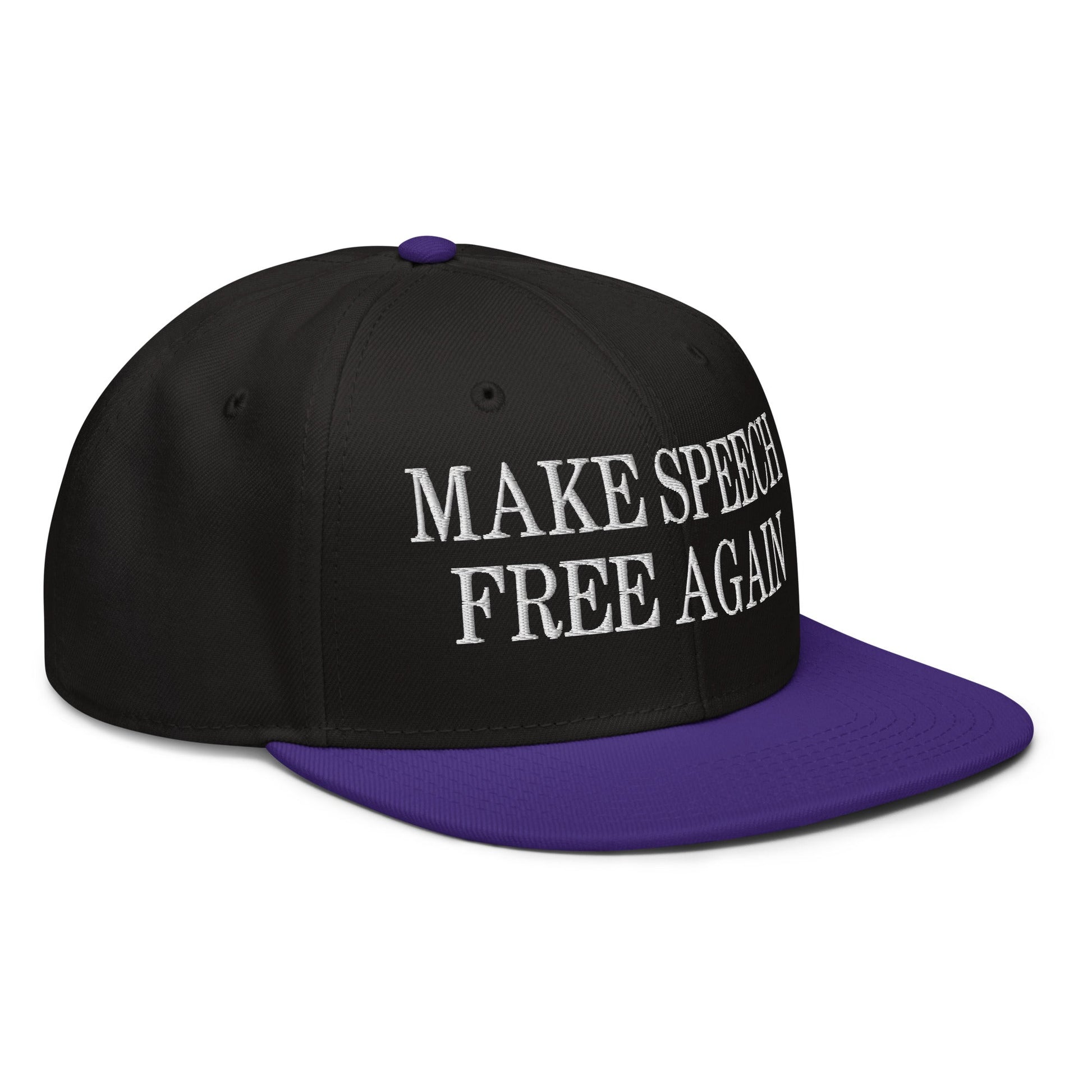 Make Speech Free Again High Crown Snapback Hat Kelly Green