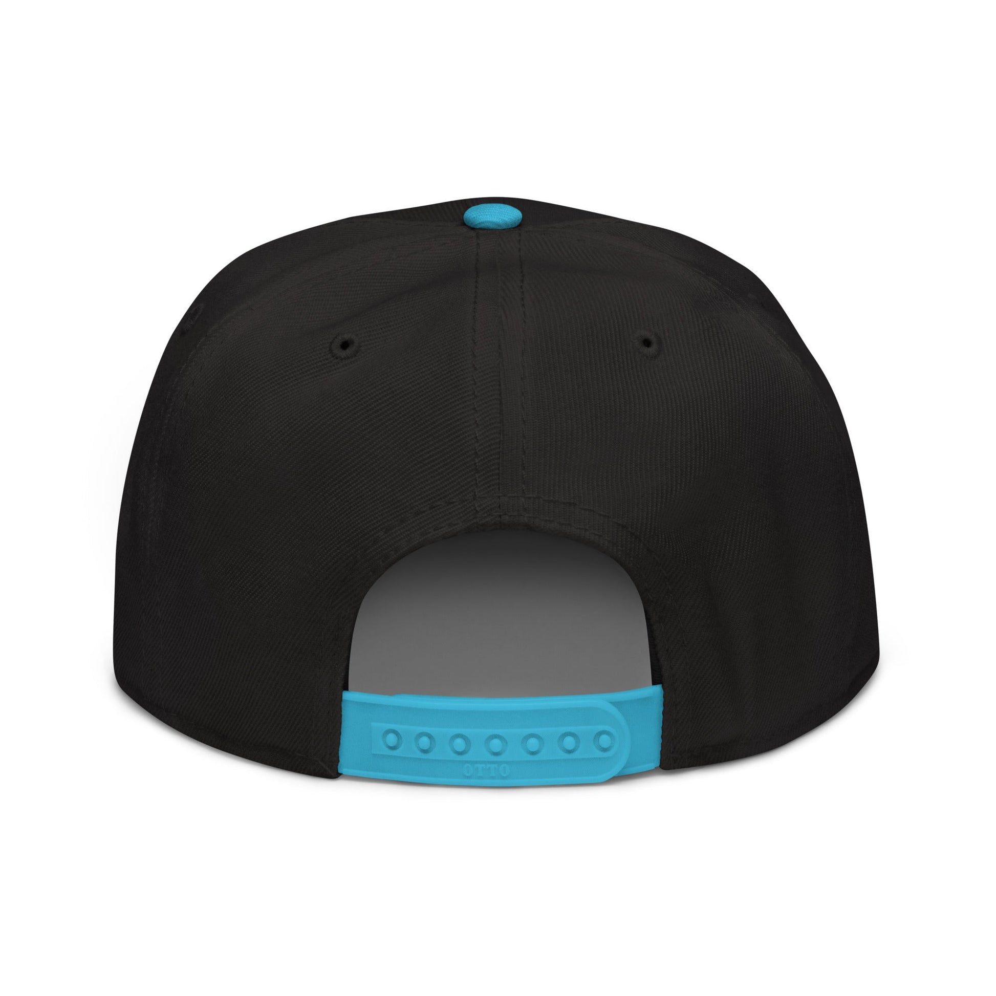 Make Speech Free Again High Crown Snapback Hat Aqua blue Black Black