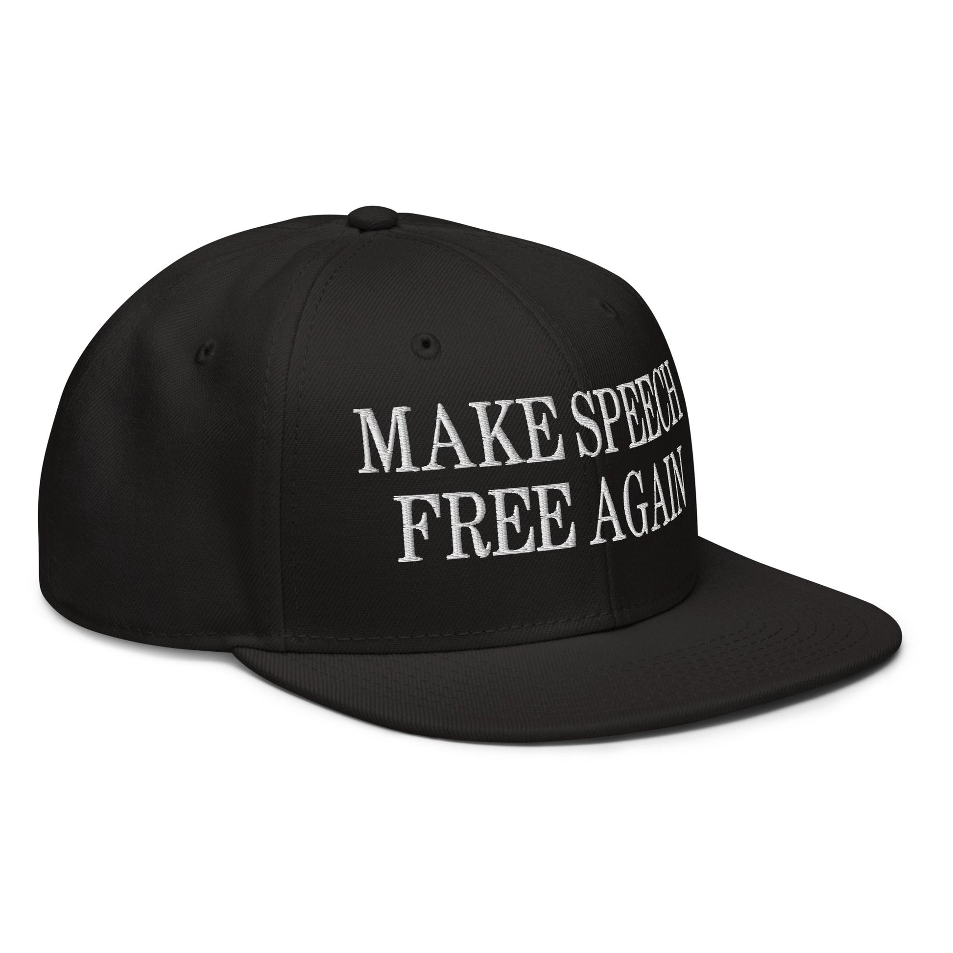 Make Speech Free Again High Crown Snapback Hat Kelly Green