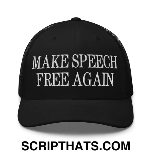 Make Speech Free Again Retro Trucker Hat Black