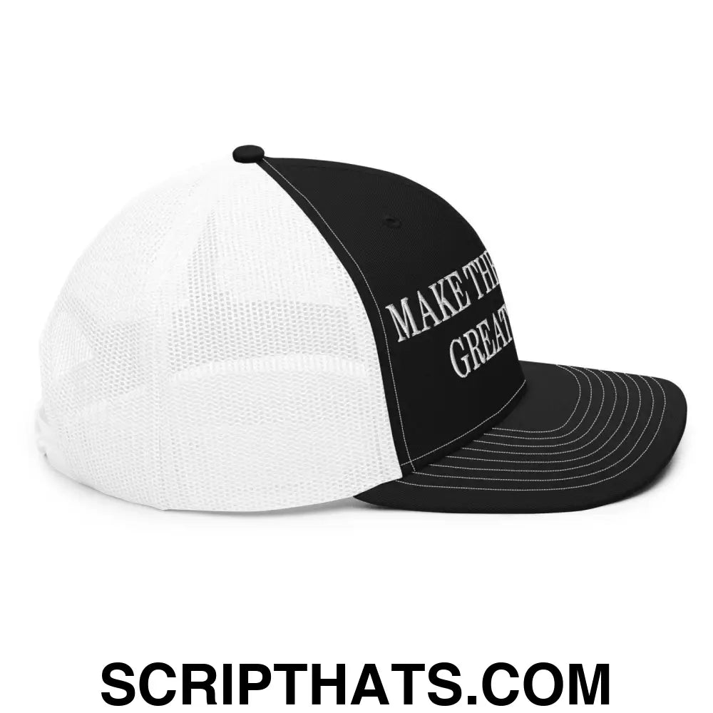 Make The Raiders Great Again Embroidered Classic Mesh Trucker Hat Black White