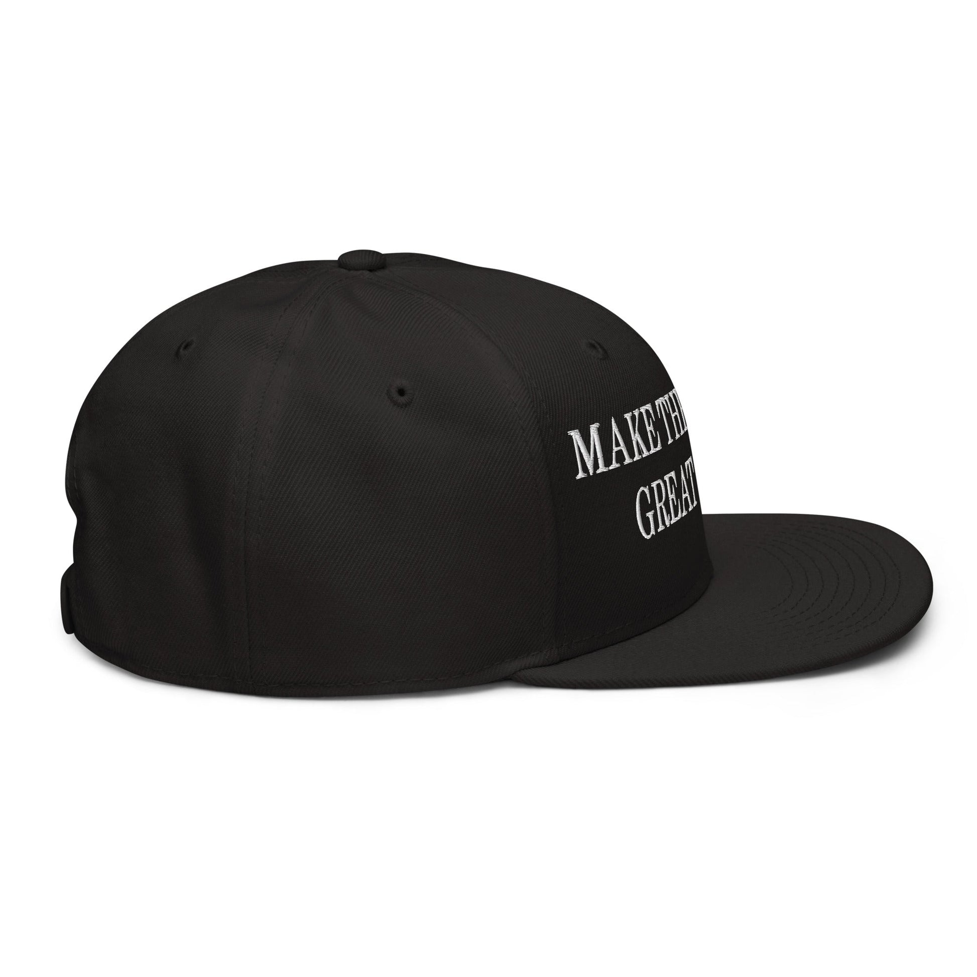 Make The Raiders Great Again Embroidered Flat Brim Bill Snapback Hat Black