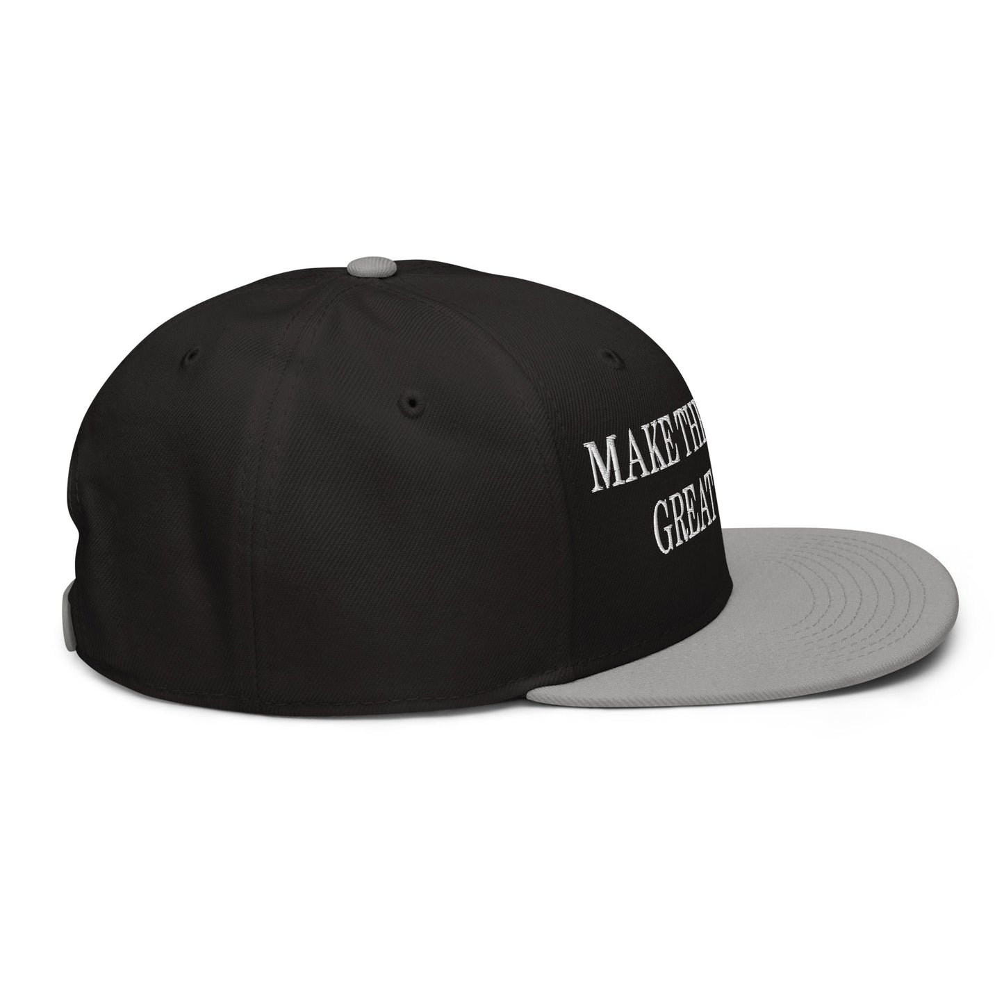 Make The Raiders Great Again Embroidered Flat Brim Bill Snapback Hat Gray Black Black