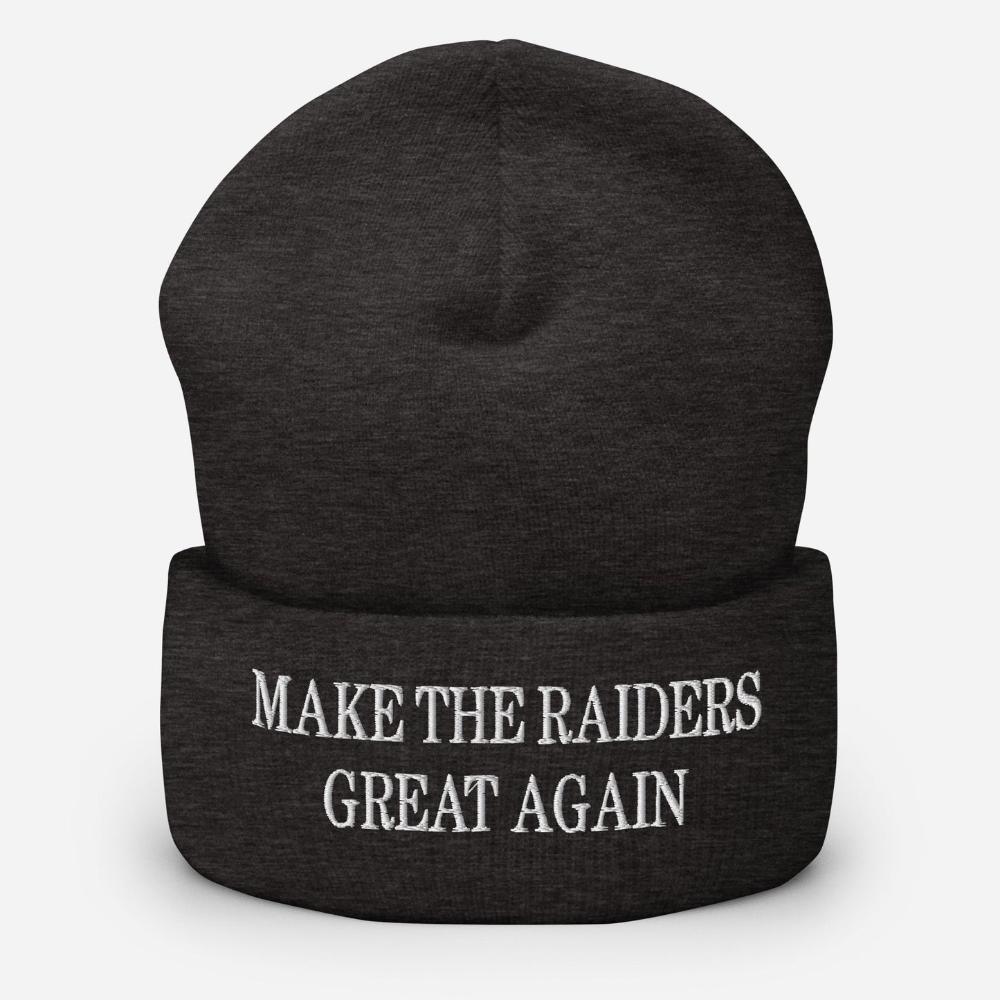 Make The Raiders Great Again Knit Cuffed Beanie Dark Grey