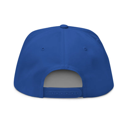 Make Video Horizontal Again Embroidered 5 Panel Flat Bill Brim Snapback Hat Royal Blue