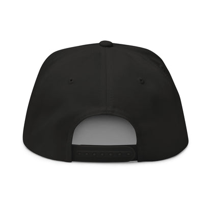 Make Video Horizontal Again Embroidered 5 Panel Flat Bill Brim Snapback Hat Black